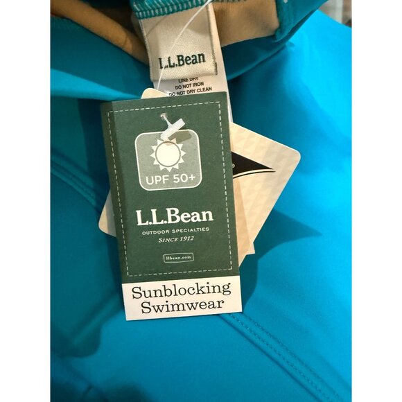 L.L.Bean New Swim Skirt Size 12 Teal Blue Sunblocking 13" Swim Bottom UPF 50 - Picture 5 of 9